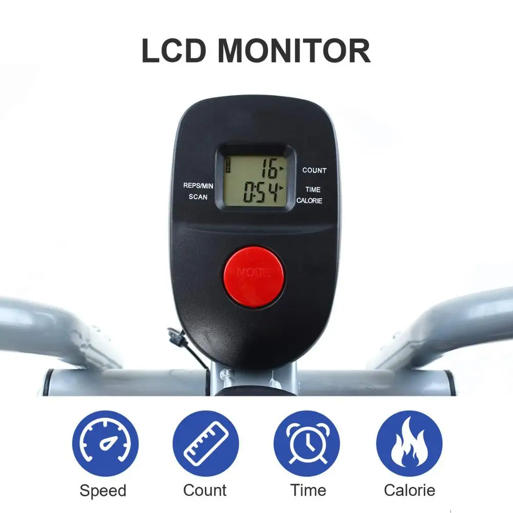 TODO Folding Fitness Step Machine Air Walk Trainer Exercise Stepper Glider with LCD Display