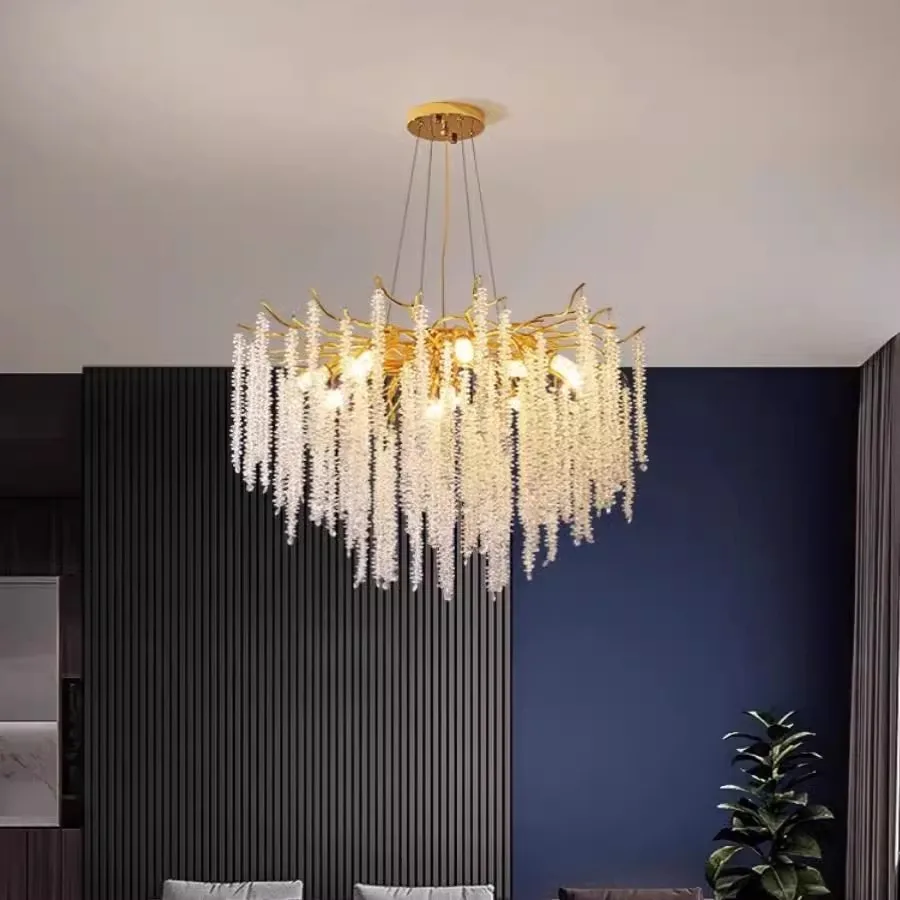 Wholesale Branch Lamp Indoor Decorative Restaurant Home Hotel Villa Living Dining Room Lobby Luxury Modern Crystal Chandelier