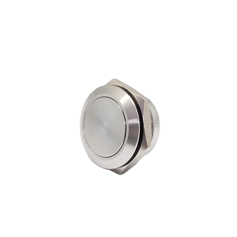 19MM New Short Size Normally Open Push Button Switch Flat Head Momentary stainless steel supply CE CCC ROSH IP65 UL