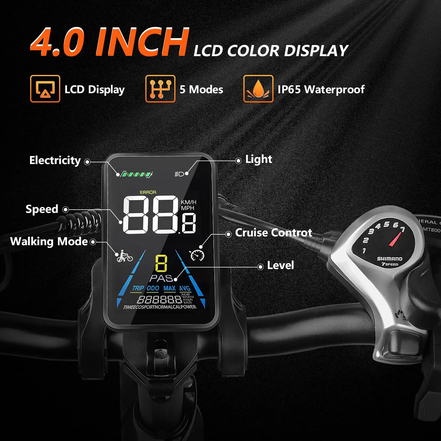US Store2023 Original Factory E bike 500w 20 inch Flat Land Mountain off load folding Fat tire electric bicycle