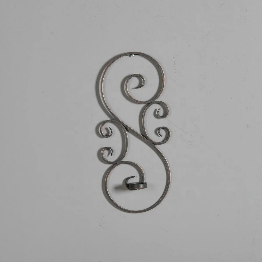 Mayco Antique Wall Black Wrought Iron Wire Metal Candle Holder