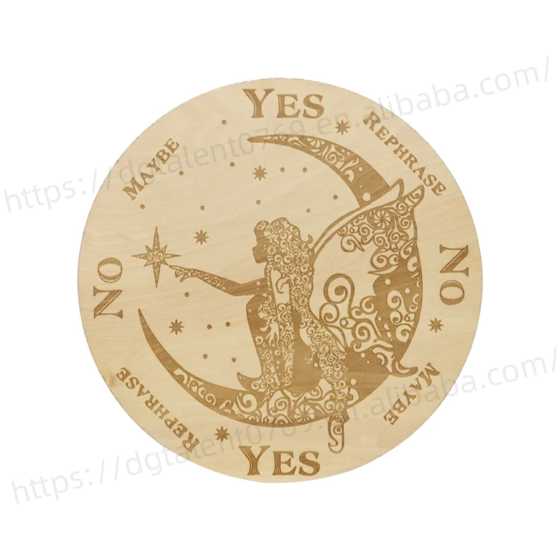 Tailai Mystic Engraved Tarot Divination Board Set - Handcrafted Wooden chakra divination Planchette-6