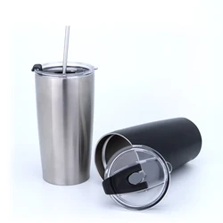 Двухслойная вакуумная Изолированная чашка тумблер для путешествий 20 унций стакан из нержавеющей стали с крышкой