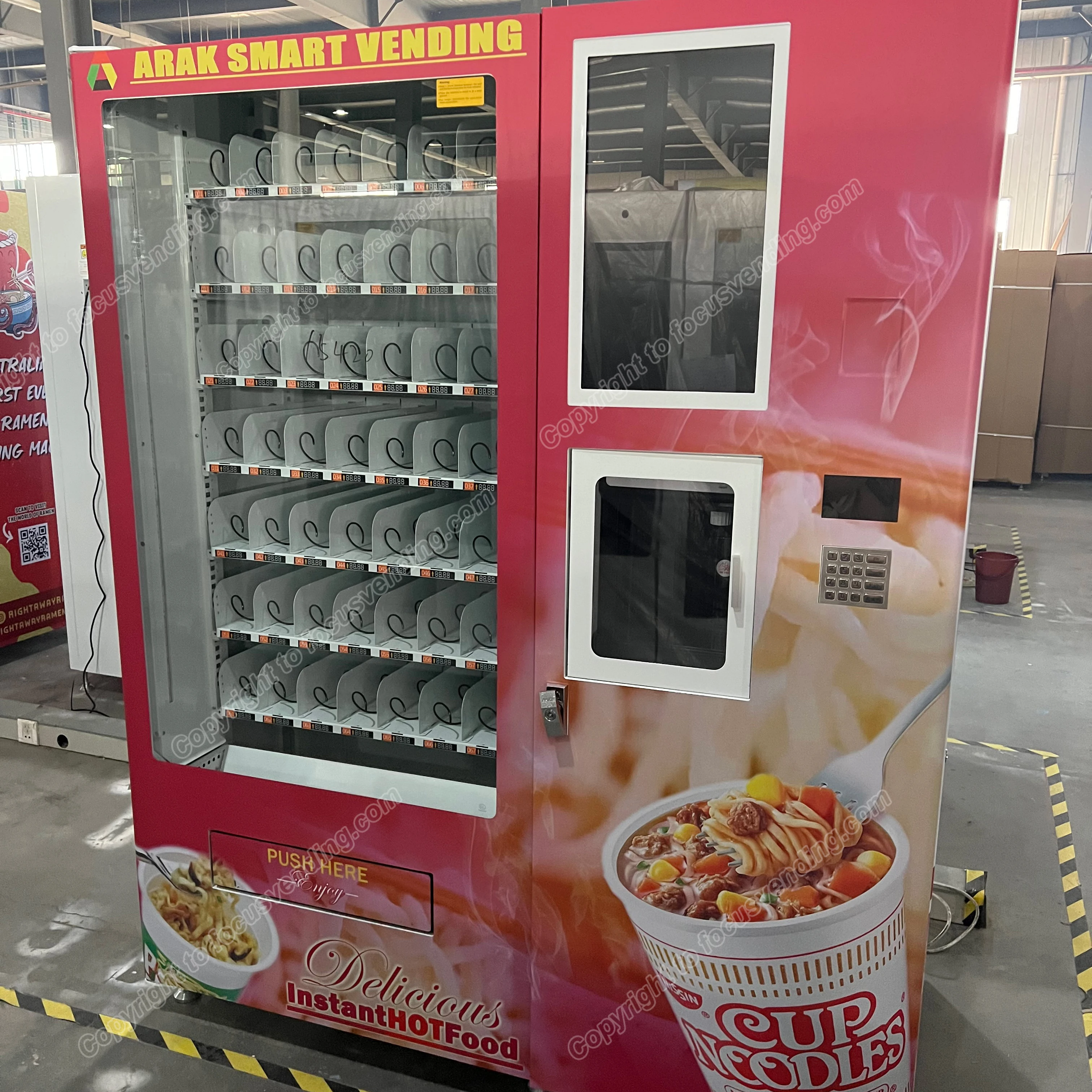FOCUSVEND cup noodle vending machine instant ramen pot mini cup noodles vending machine cup noodle vending.machine