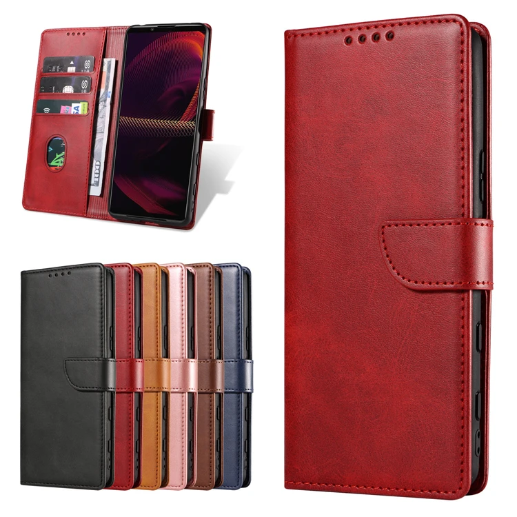 Leather Flip Wallet Case For Sony Xperia XZ3 XZ1 XZ2 Z5 Compact X XZ Premium XA XA1 Plus XA2 Ultra L2 L1 Stand Cover
