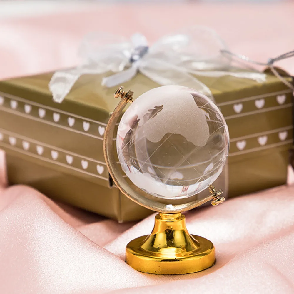 Crystal Globe With Wedding gift Glass Earth World Map Sphere