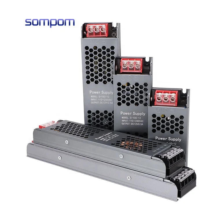 Wholesale Ultra Thin and Slim Power Supply 12V/24V 60W 100W 150W Led Driver Switching Power Supply For Led Strip Light Tin box