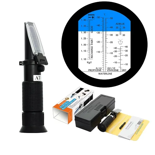 
RHA-701 Auto Car Refractometer 5 in 1 Hand held Antifreeze Freezing Point Battery Fluid Adblue Refractometer 