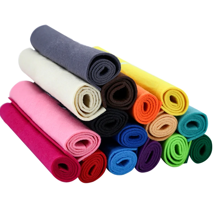1mm 2mm 3mm needle felt polyester felt sheet fabric nonwoven felt fabric roll