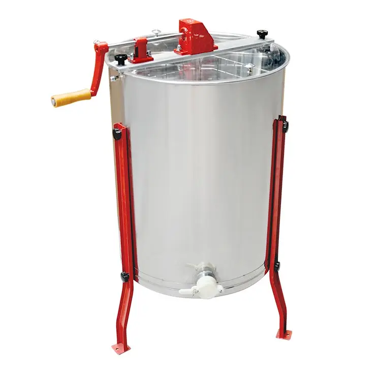 2023 New Manual Stainless Steel  4 Frames Honey Extractor For Beekeeping