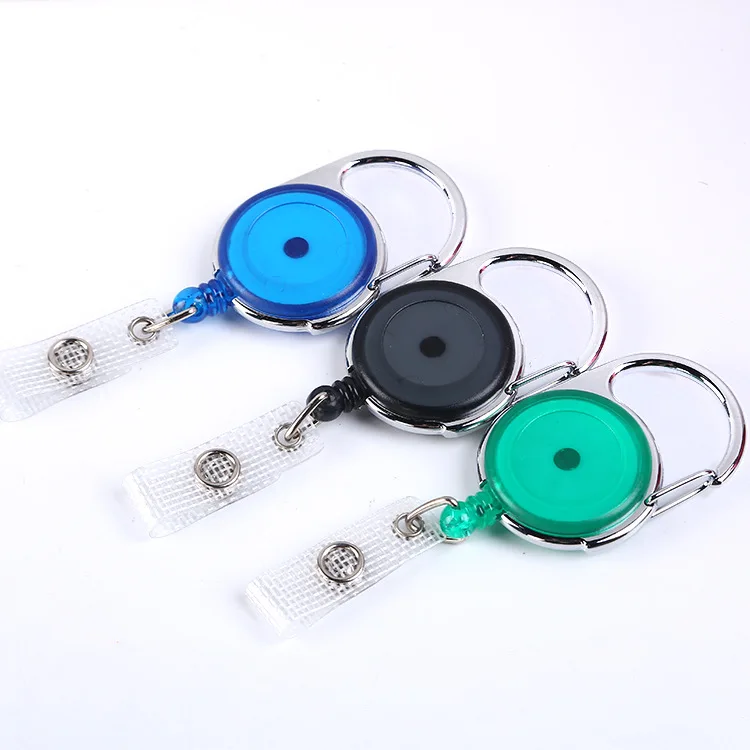 Bestom экологически чистый прозрачный карабин круглый держатель для карт Yoyo из прочного ABS ПВХ и пластика