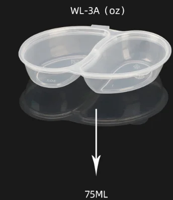 2 oz sauce container small plastic cups with lids