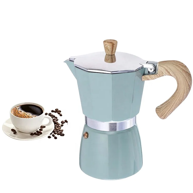 150ml Бытовая Алюминиевая мокаччино кофейник итальянский Moka Эспрессо кофеварка горшок гейзерная Кофеварка 3cup плита