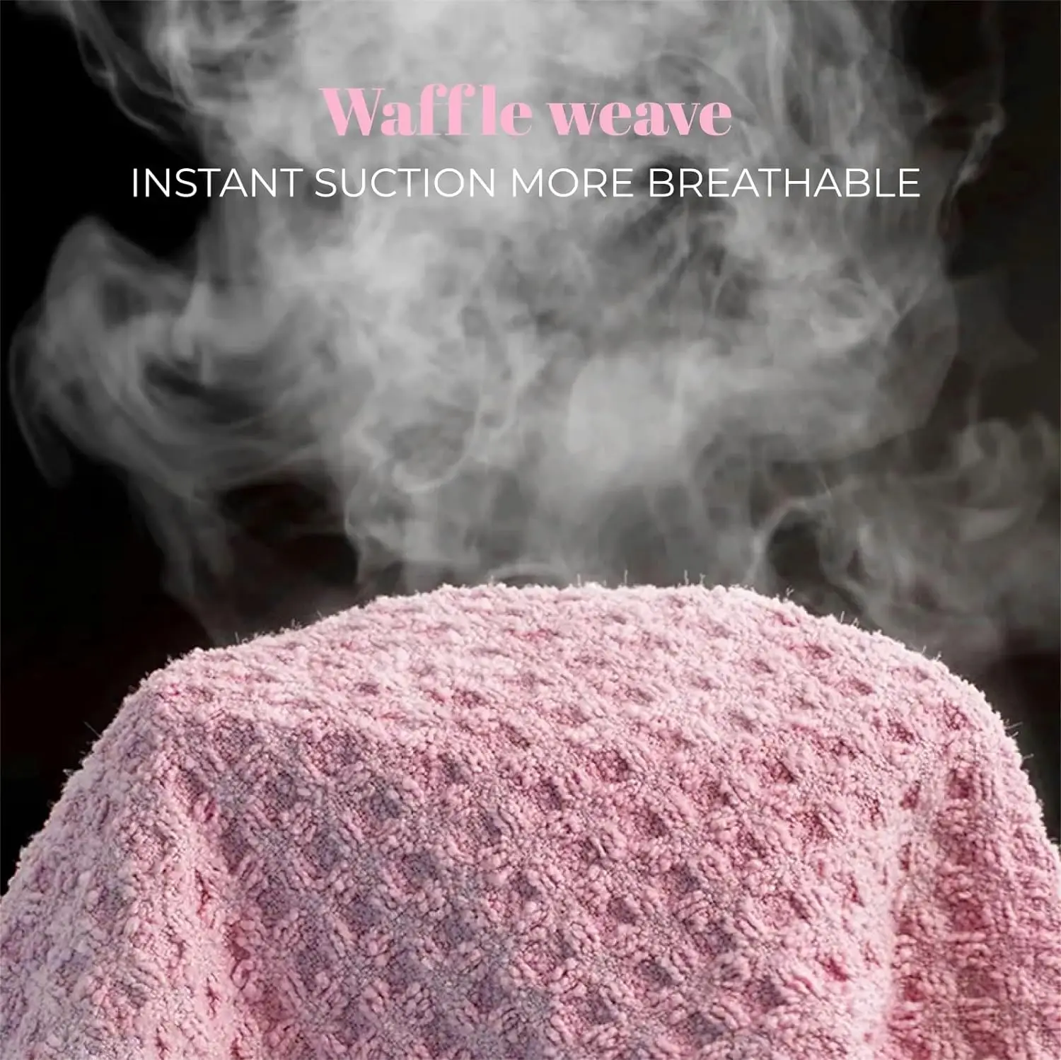 Super absorbent drying hair waffle towel microfiber serviette pour cheveux salon turban hair dry wrap towel