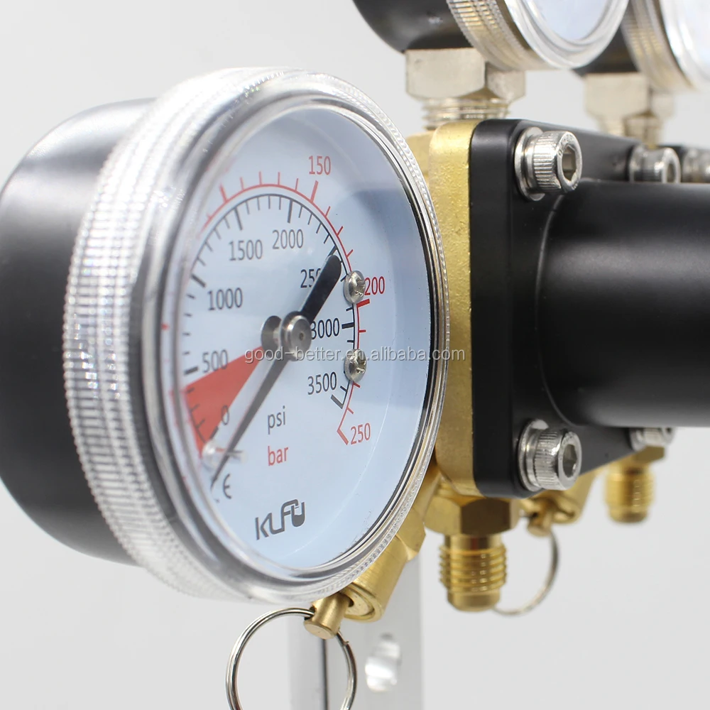 BA10653 горячая Распродажа полностью латунный квадратный два датчика Co2 /N2 Регулятор