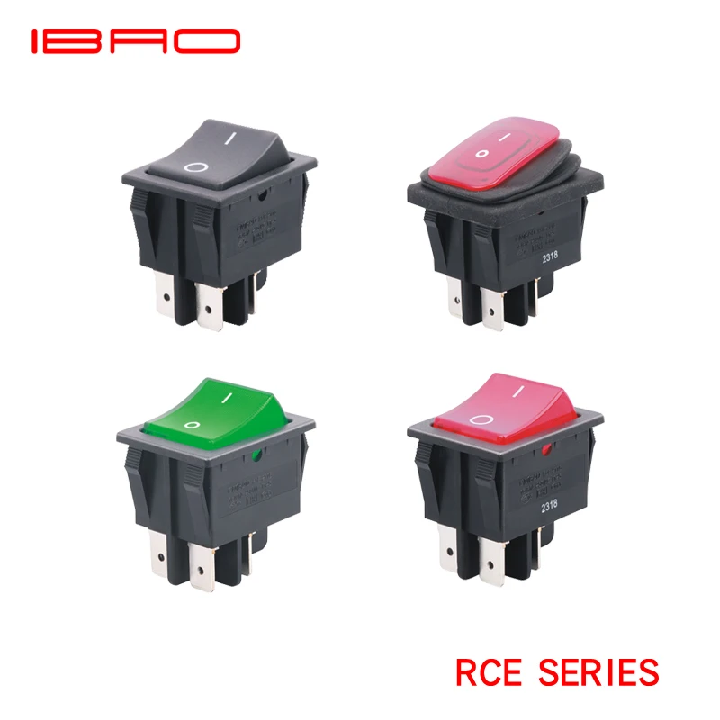 Black Rocker Switch IBAO Factory Price High Quality Waterproof Rocker Switch for Sharing Device