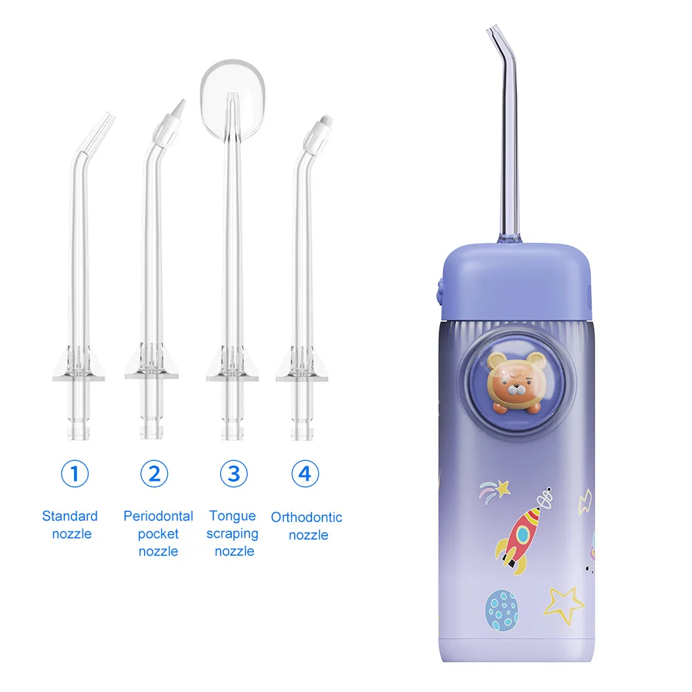 Cute Children Cartoon Water Flosser Water Pick Teeth Cleaner IPX7 Children Dental Flosser Irrigator