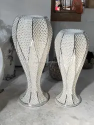 Изысканные Роскошные Алмазные жемчужные украшения ваза из стекловолокна