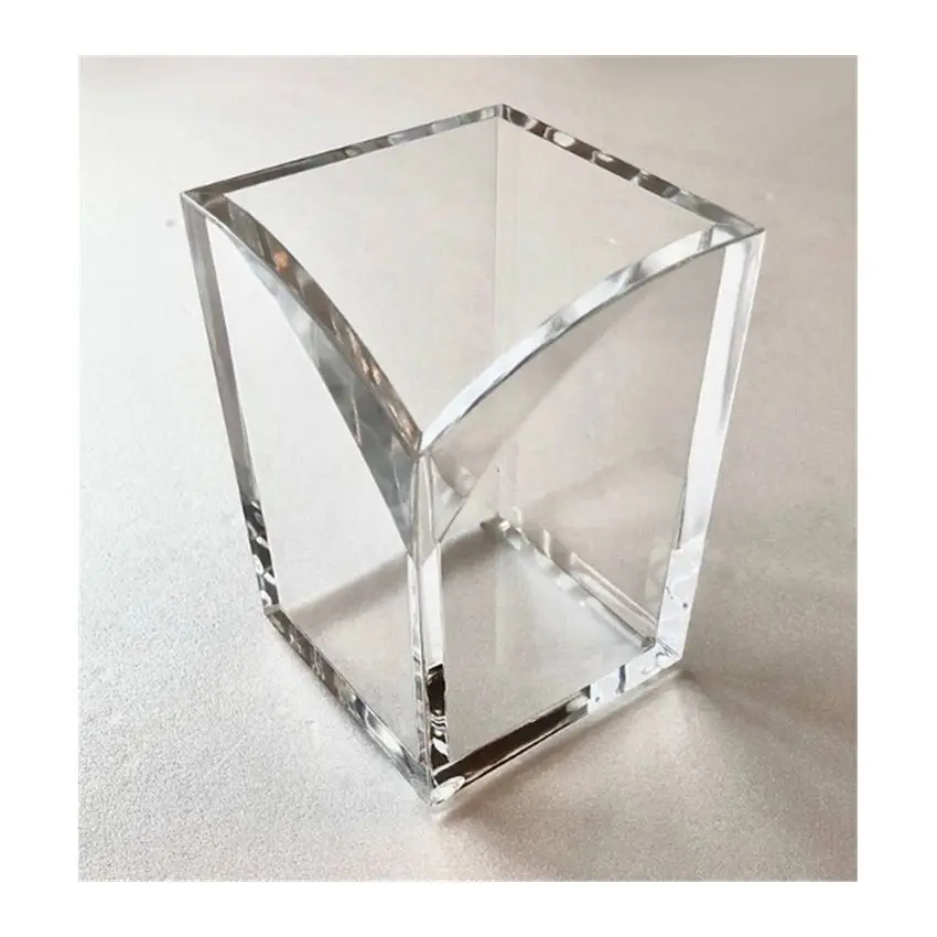 New Style Multifunctional Acrylic Pencil Pot Pen Holder Makeup Brush Holder For Desk