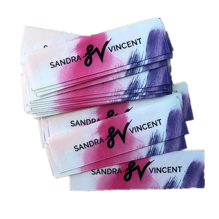 High Quality Centerfold Ironing Cloth Customized Black Satin Damask Cheap Wholesale Brand Garment Accessories Custom Woven Label