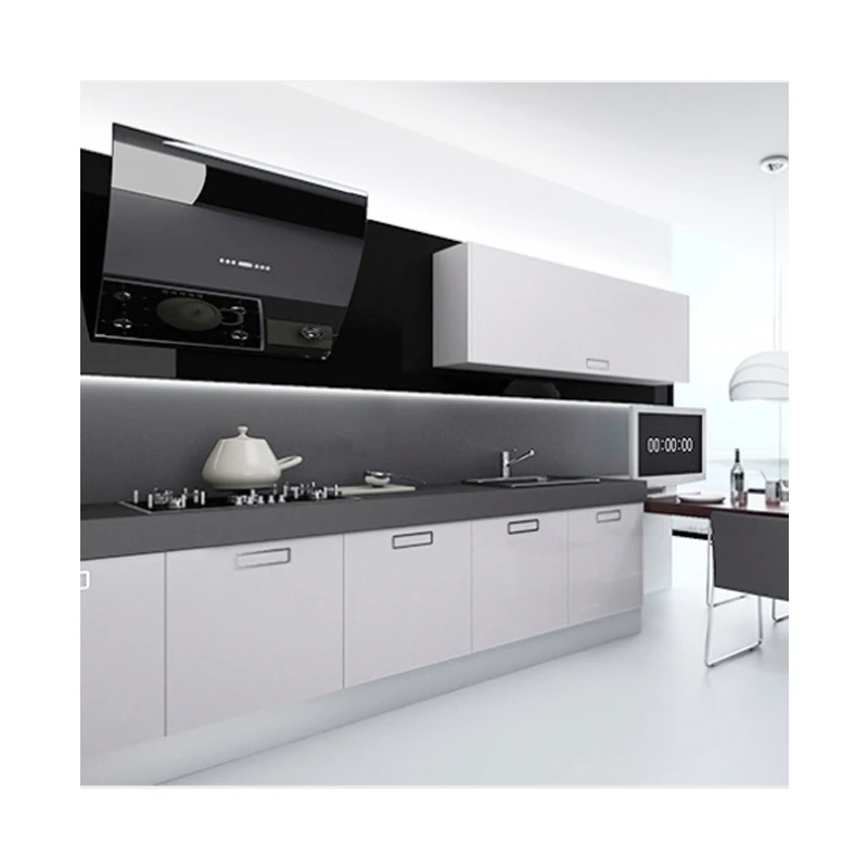 Boloni Modern White Melamine Small Modular Kitchen Cupboards