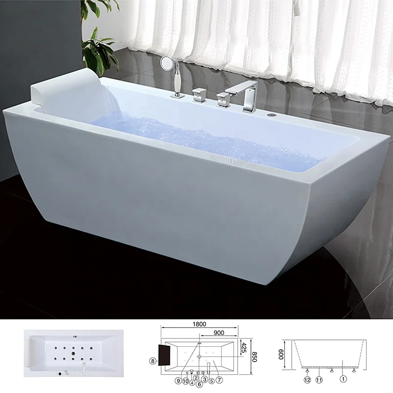 Common Simple Ceramic Bath Tub