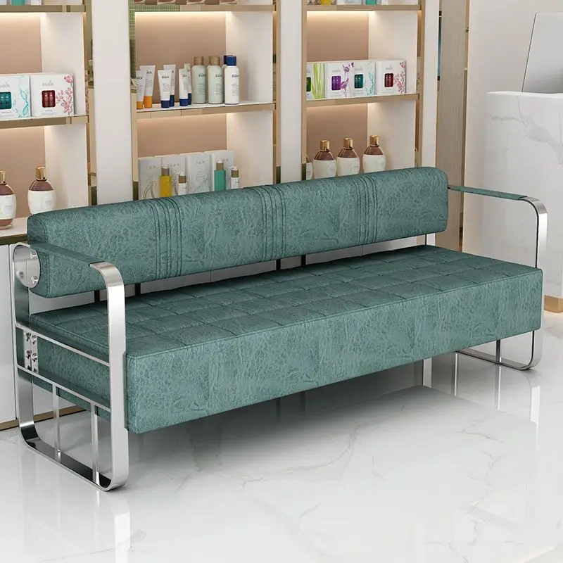 Modern Simple Custom Beauty Salon Hair Barbershop Waiting Chair Shampoo Furniture Waiting Area