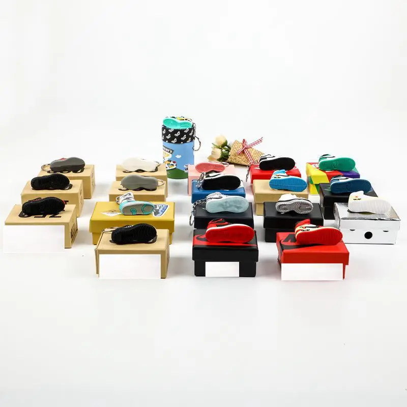 Wholesale Mini Sneaker Key chains 3D Basketball Keychain Keytag