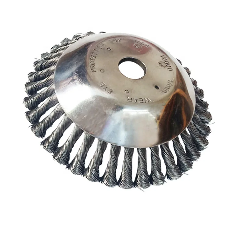 8 inch Steel Wire Wheel Lawn Mower Grass Trimmer Brush Cutter Weed Wheel Weeding Disc For Weeding Machine