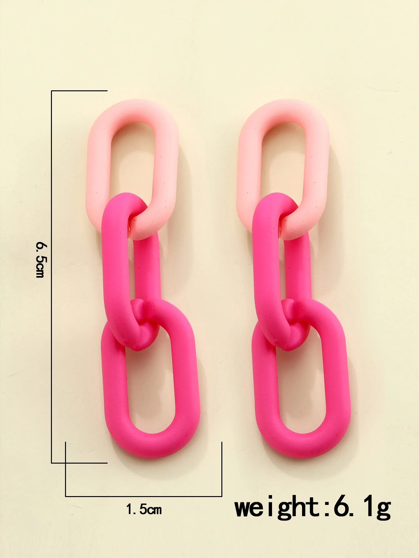 Acrylic Colorful Spray Paint Geometric Earrings Rainbow Painting Long Chain Shape Acetic Acid Dangle Earrings for Women Jewelry