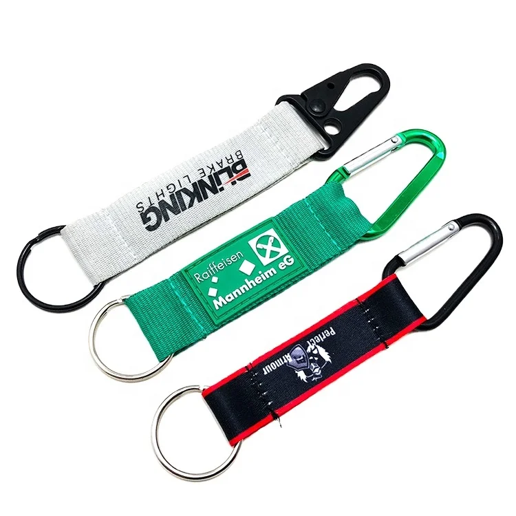 YYX High Quality Aluminium Alloy Carabiner Keychains Custom Short Lanyard Keychain