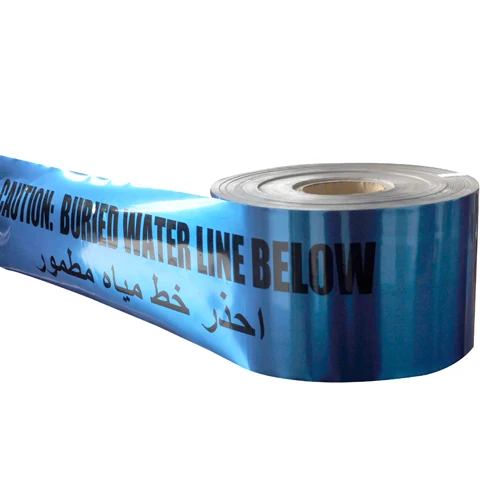 Underground utility protection Fiber Optic Cable Below Tape Aluminium Foil safety warning Tape marking