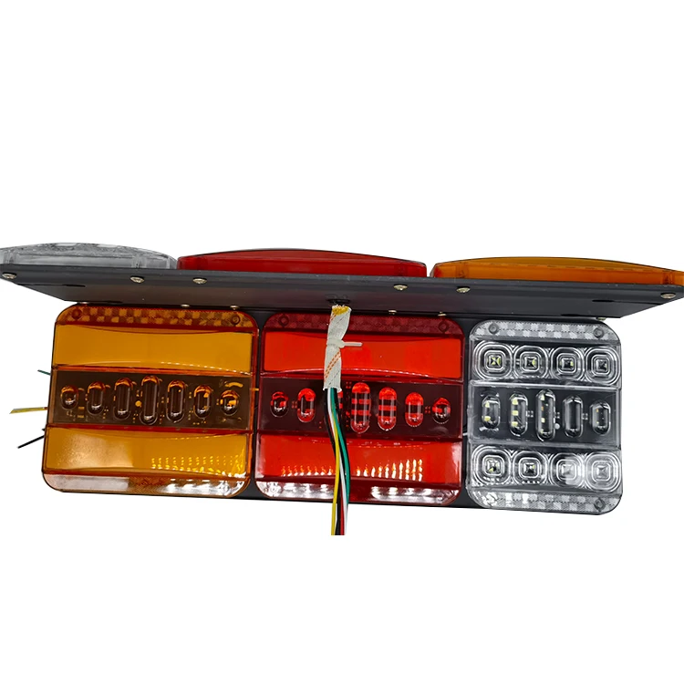 2pcs/set red yellow 24v truck stop tail indicator reverse led tail lights