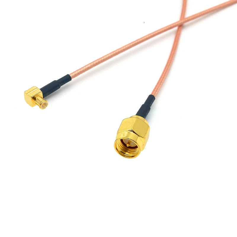 Professional RG316 SMA Male to MCX Male Right Angle Connector RF Coaxial Cable