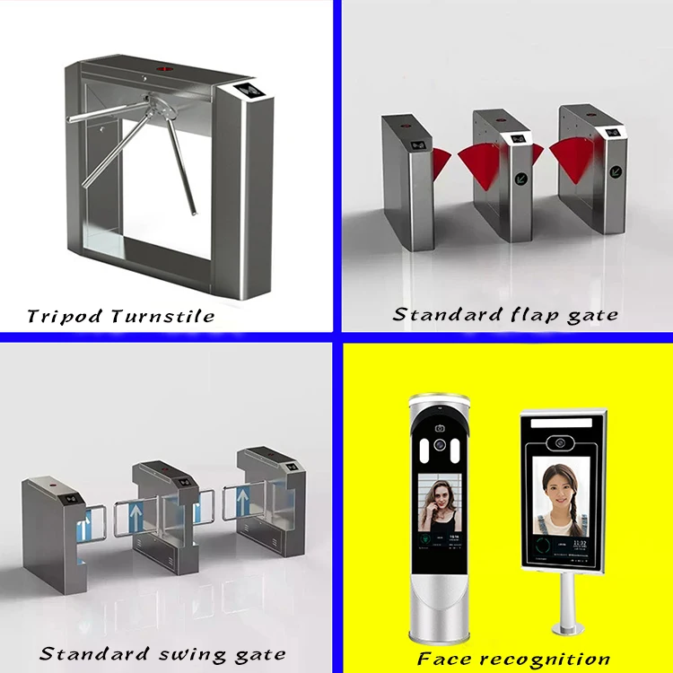 304 Stainless Steel Flap Barrier Turnstile Gate Rfid Reader
