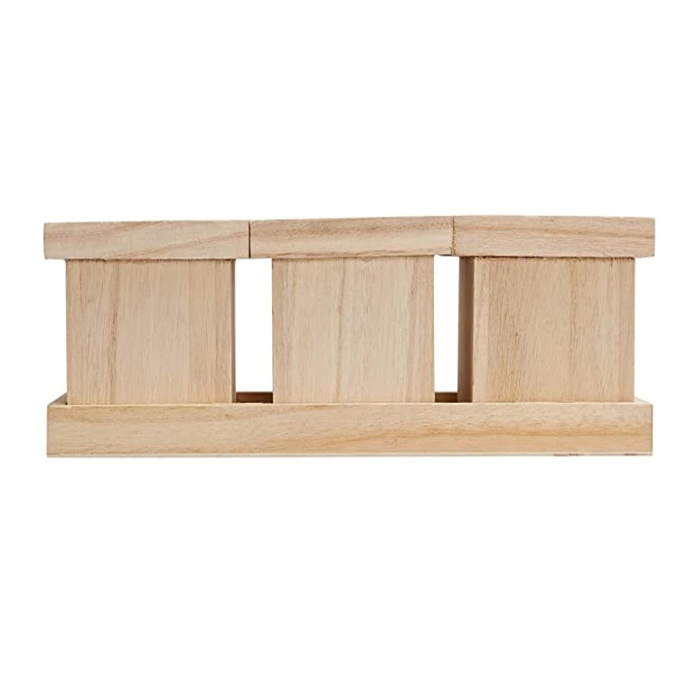 
Unfinished rustic 3piece set contracted handmade natual safe wooden box planter 