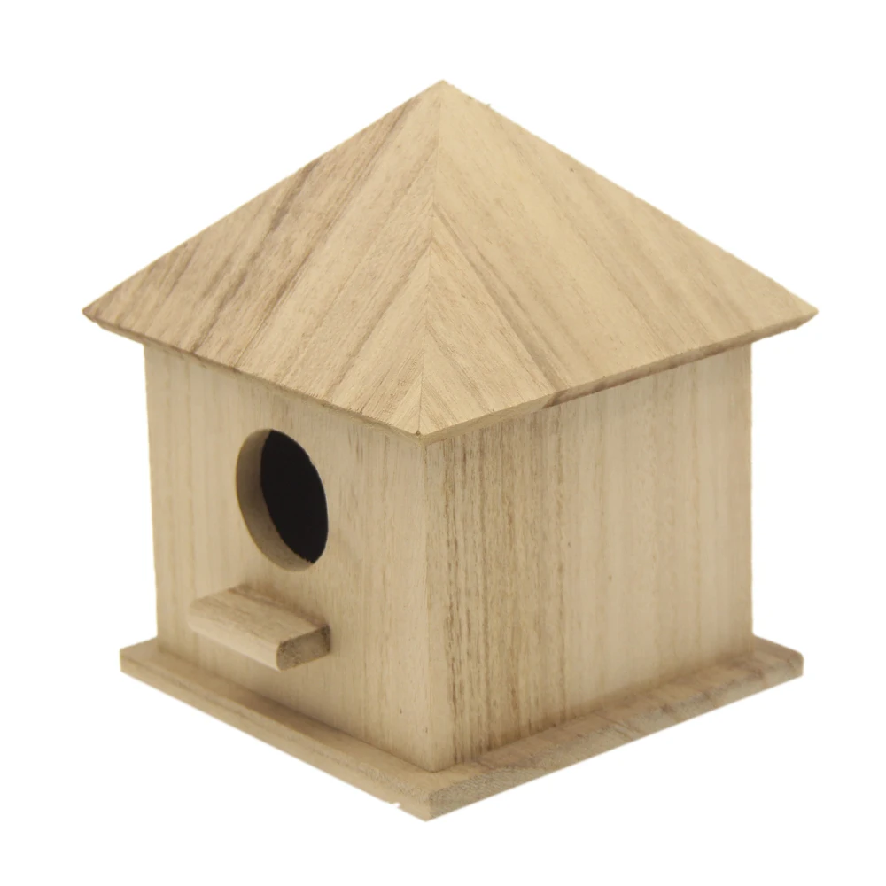 
Bird House Wooden Durable Birds Nest Box for Birds Resting Cockatiels Feeding Box 