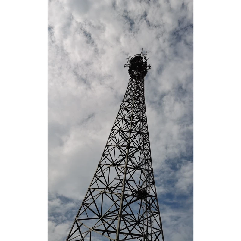 22m Self Supporting Telecom Antenna Cell Solar Power Bts Telecommunication Tower