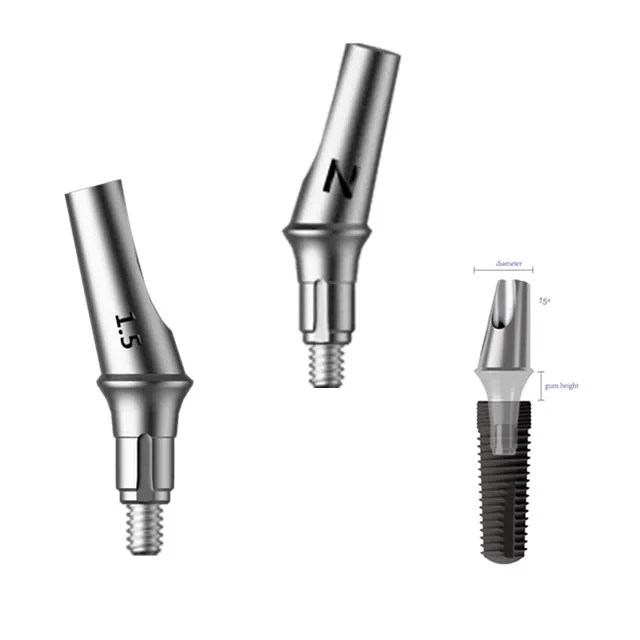 
Narrow neck dental implant Angled Abutment 15 degree 25 degree 