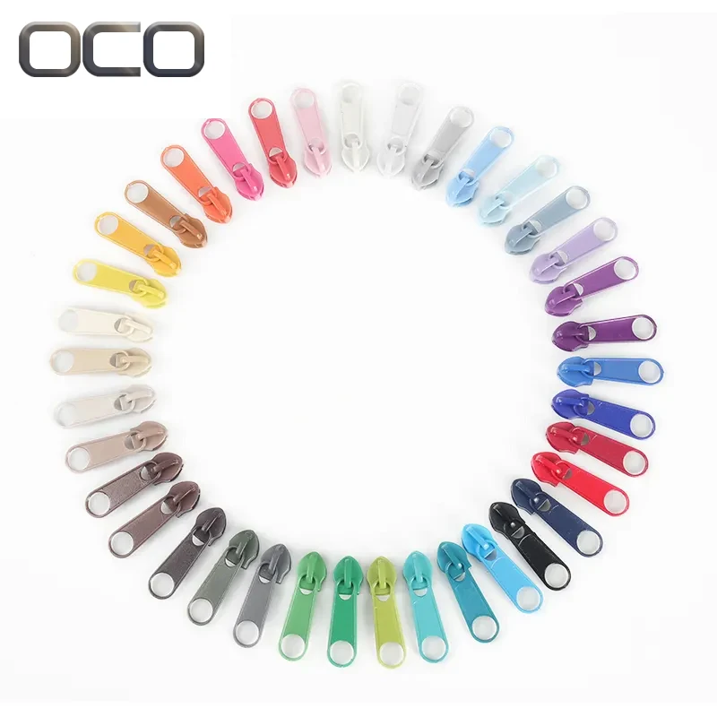 OCO 36 In-Stock Colorful Sliders for #3 #5 #7 Zinc Alloy Pullers - Nylon Sliders for Bags and Luggage Accessories