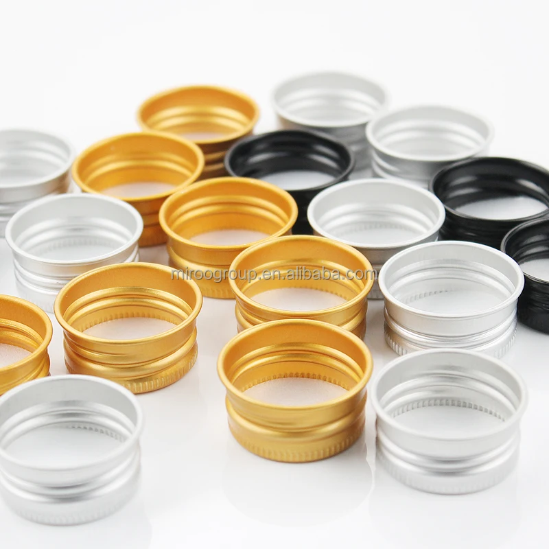 Customized Aluminum Metal Screw Cover Cap 18mm 20mm 24mm 28mm Aluminum Screw Lid for Bottle and Jars