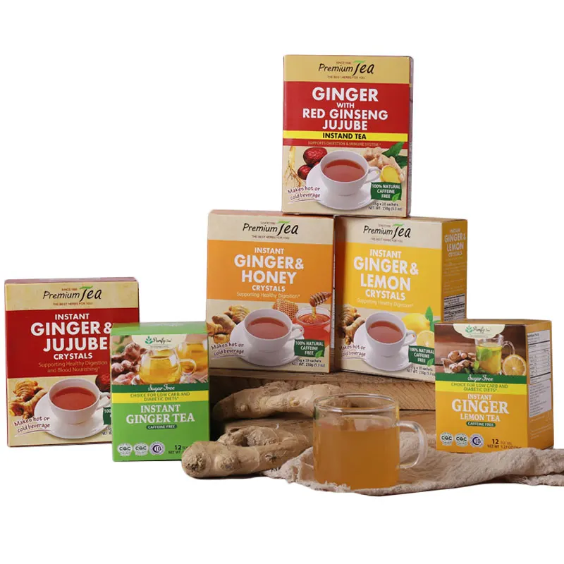 
Private Label Instant Ginger Tea with Red Ginseng Jujube 