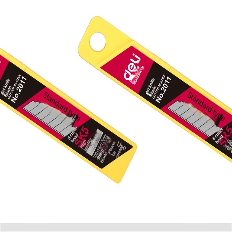 Deli 78000 Artwork blade 100/200 pieces High carbon steel paper cutter, black blade thickened large industrial  knife