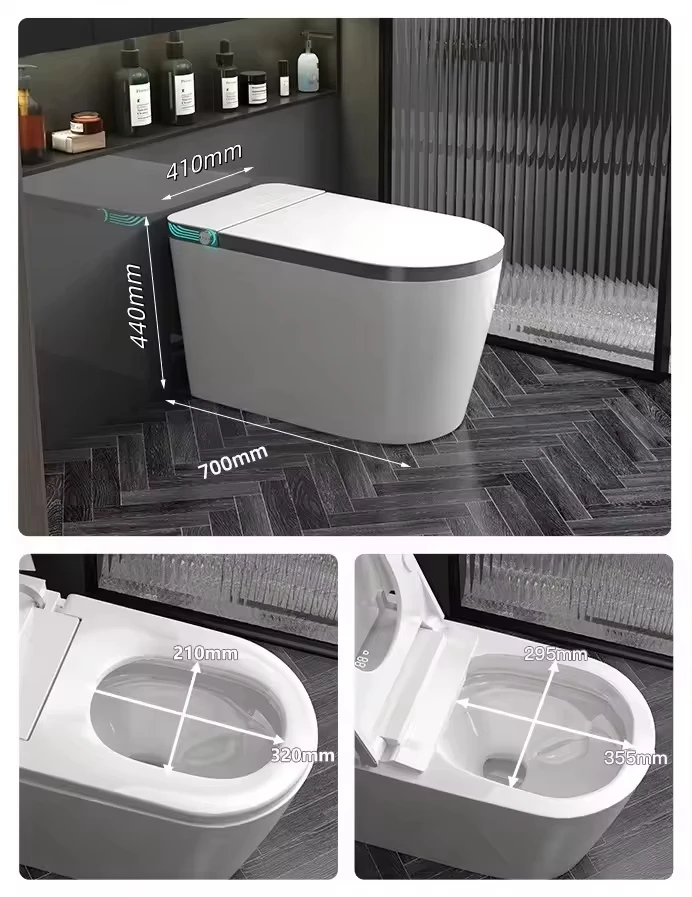 Intelligent Heated Toilet Seat Set Inodoro with Sensor Luxury Ceramic S Trap Siphonic round Bathroom Sink Portable Luxury Toilet