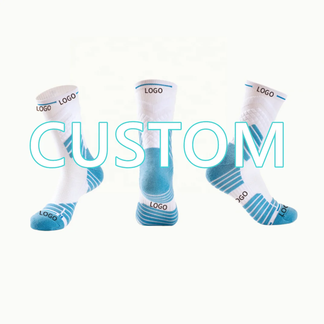 wholesale custom compression grip socks cotton custom crew non slip socks soccer custom solid football grip socks