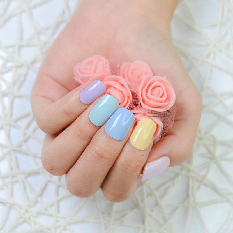 ISAY Wholesale Custom Design Cured Gel Nail Sticker Press On Nails Nail Art Wrap Strips