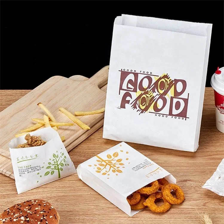 Eco friendly wax bakery  paper cookie food packaging eco grease proof paper bag