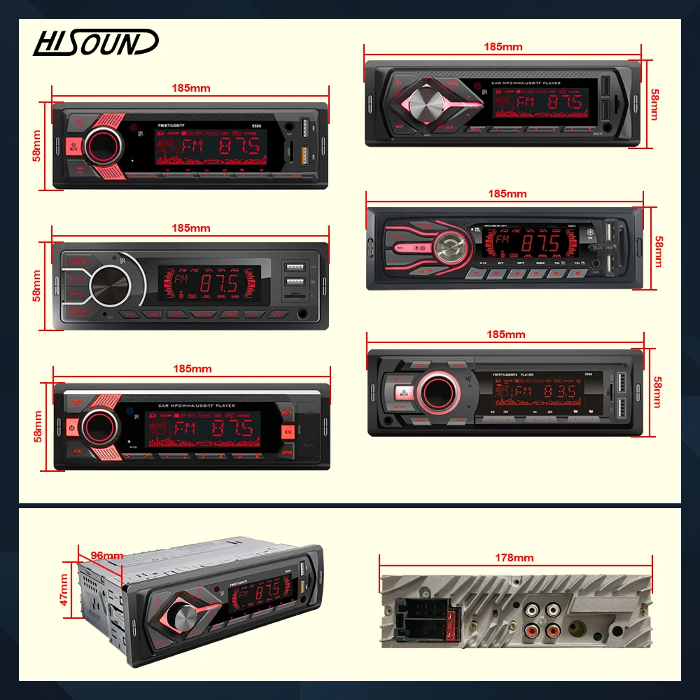 Private universal v5.0 stereo autoradio multifunctional  music mp3 player for car stereo