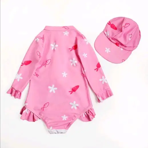 custom print girl kids child swimwear beachwear kids safety one piece