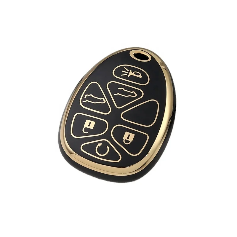 Keyless Entry Remote Key Fob Shell Case ,5 Button Pad Cover for Chevy ,Remote Case Protector Skin Compatible with Chevrolet